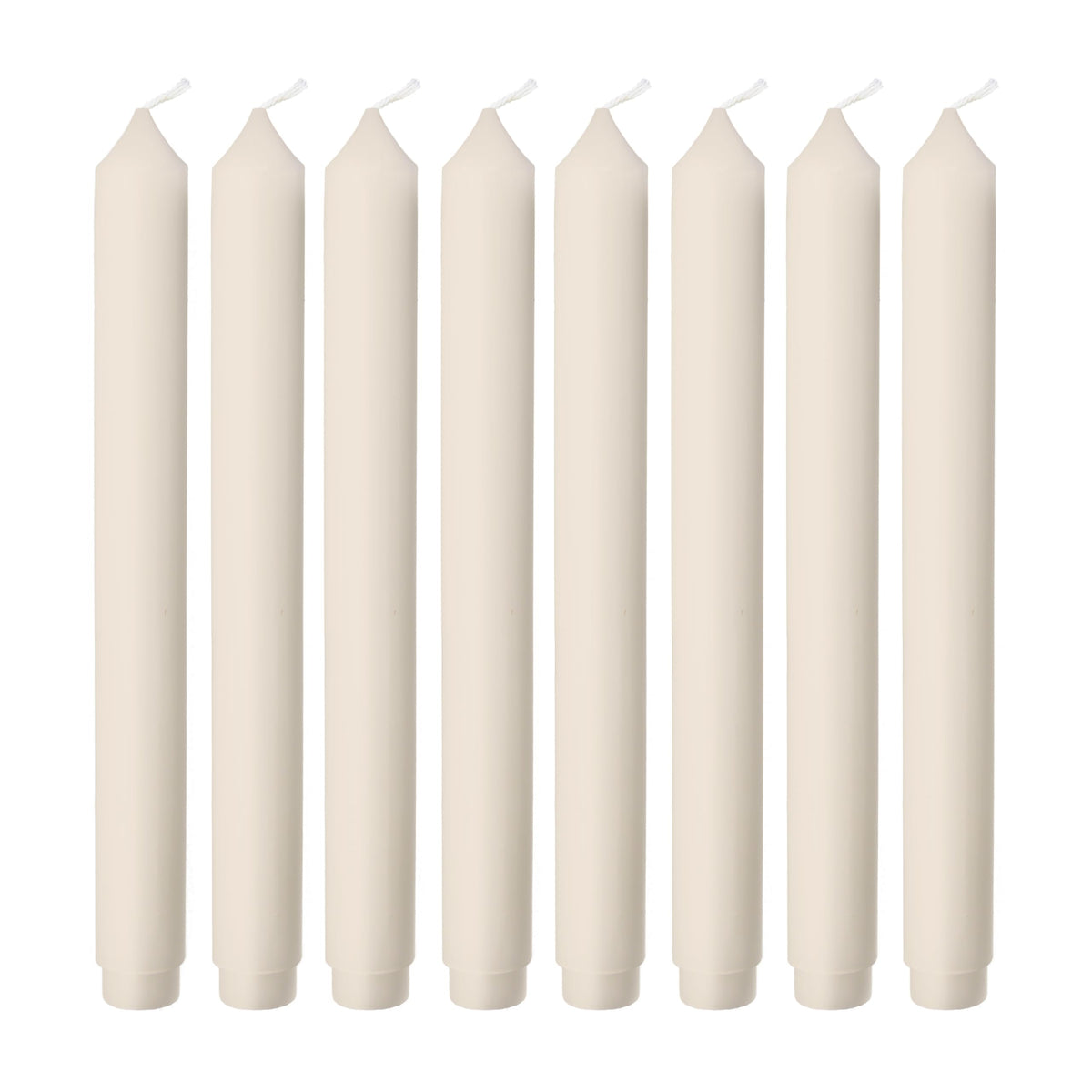 Estrella Blanca Ivory Dinner Candles – Elegant 10-Inch Taper Candles, Long-Lasting Unscented Wax, Dripless, Set of 8, Perfect for Dinner Parties, Events, and Home Décor