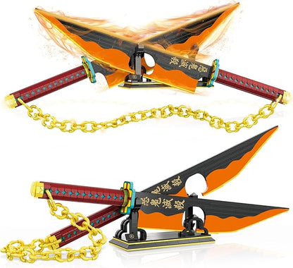 TOY PLAYER Uzui Tengen Demon Sword Building Set Compatible with Lego Katana Building Set for Anime Fans(1478+ Pcs)