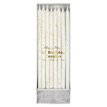 Meri Meri Glitter Birthday Candles (Pack of 24), 5.75" Tall, Unscented Meri Meri Candles