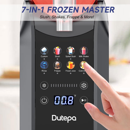 8-in-1 Slushie Machine for Home - 68 fl oz, No Ice Needed, LED Display, Self-Cleaning Frozen Drink Maker - Ideal for Slushies, Milkshakes, Margarita Smoothie, Frappés, & More