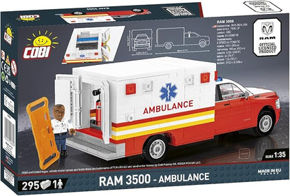 COBI Dodge RAM 3500 Ambulance Building Set 295 Pieces