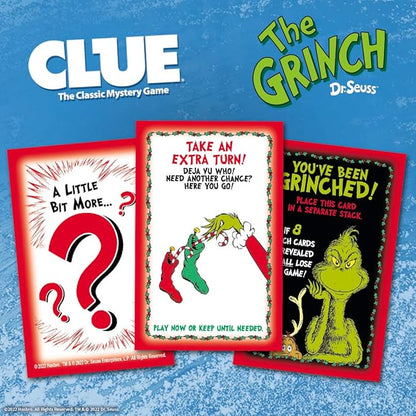 CLUE: The Grinch Classic Mystery Board Game Solve the Holiday Theft in Whoville with Cindy-Lou &amp More Discover Who Where and What was Taken Officially Licensed Dr. Seuss Merchandise