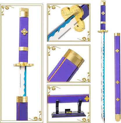 Cosplay Anime Swords Building SetAnime Yamato Sword Building Block with Scabbard and Stand Model Kits ToyCreative Gifts for Adults and Kids 8+ (936PCS)