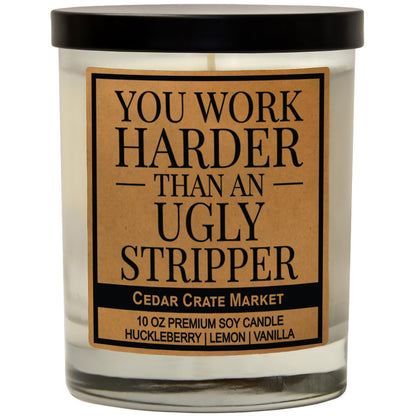 Cedar Crate Market - Funny Candles for Women, Men, Adult Humor - Coworker Gifts for Women Birthday - Retirement, Friendship Presents for Her, Leaving, Going Away, Work Bestie, Boss, Scented Candle