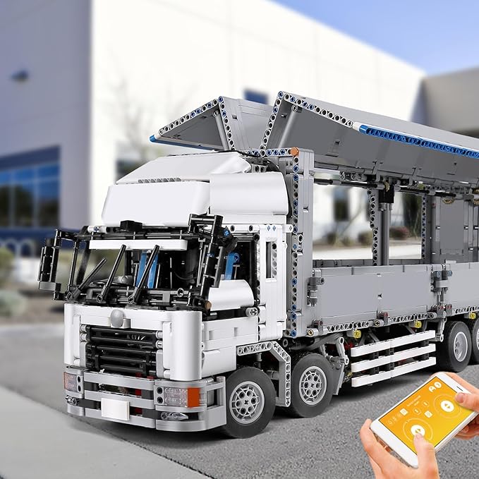 Mould King 13139 Engineering Truck Toy Building Sets Designed by Madoca1977 Large MOC RC Clamping Blocks Construction Set Remote Controlled Wing Body Truck Car with 8 Engines Kit 4166 Pieces