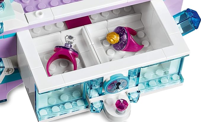 LEGO Disney Frozen 2 Elsa's Jewelry Box Creation Building Toy 41168 Make a Jewelry Storage Box with Lockable Drawer &amp Mirror Collectible Disney Gift Idea with Princess Elsa Mini-Doll and Nokk Fig