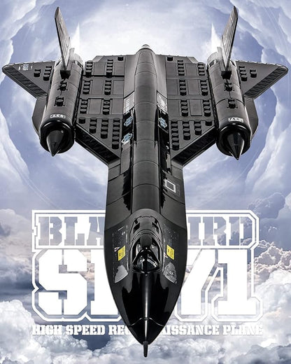 dOvOb Military SR-71 Reconnaissance Blackbird Air Force Building Block Set (183 Pieces) Aircraft Jet Building and Military Toys Gifts for Kid and Adult
