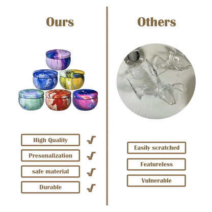 24 Pcs 2.5 oz Candle Tins for Candle Making with Lids(6 Colors)