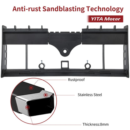 YITAMOTOR 45" Pallet Forks Frame Attachment with 48" Pallet Forks Forklift Blades, 4000 lbs Capacity with 2 Inch Receiver Hitch & Spear Sleeves for Kubota Bobcat Skid Steer Loaders Tractors