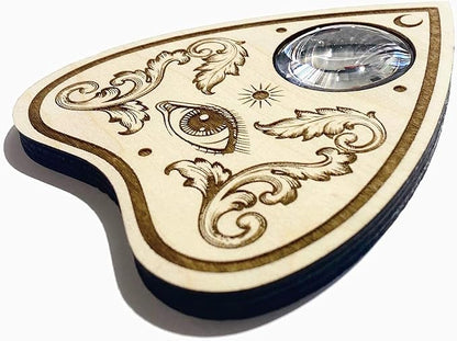 Large Spirit Board - Handmade Talking Board with Wooden Planchette - Premium Quality All Seeing Eye Board