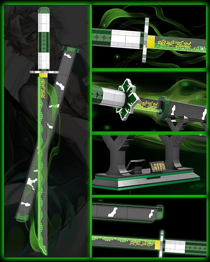 39in Sword Building Block Sets Compatible with Lego Set 710PCS Samurial Sword with Scabbard and Stand for Boys Adults 8 9 10 11 12 13 14