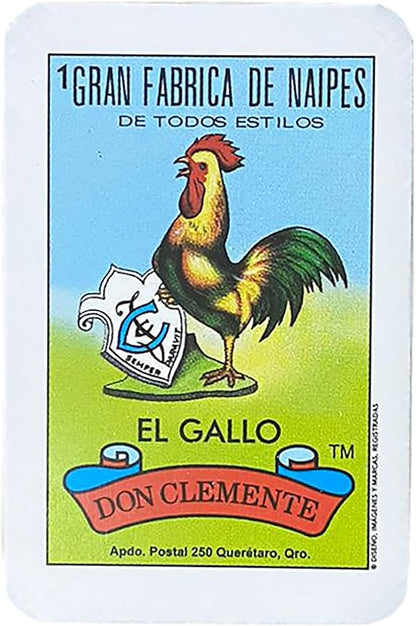Loteria Mexicana Tradicional Jumbo Don Clemente para 10 Jugadores con 100 Monedas - Jumbo Size Mexican Bingo Set with 100 Counting Chips Plastic Coins for 10 Players with Deck of Cards and Boards