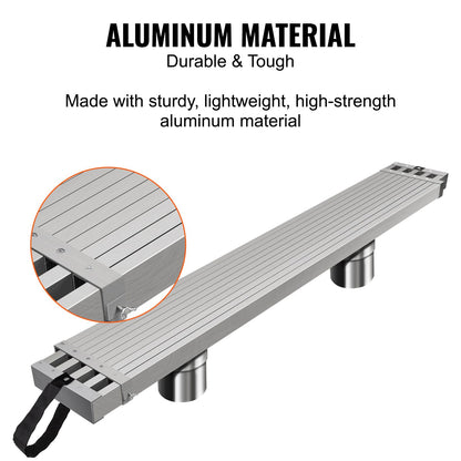 VEVOR Aluminum Telescoping Work Plank, 8-13FT, 500lbs Capacity, 12.5 inch Width, Scaffold Ladder Accessory