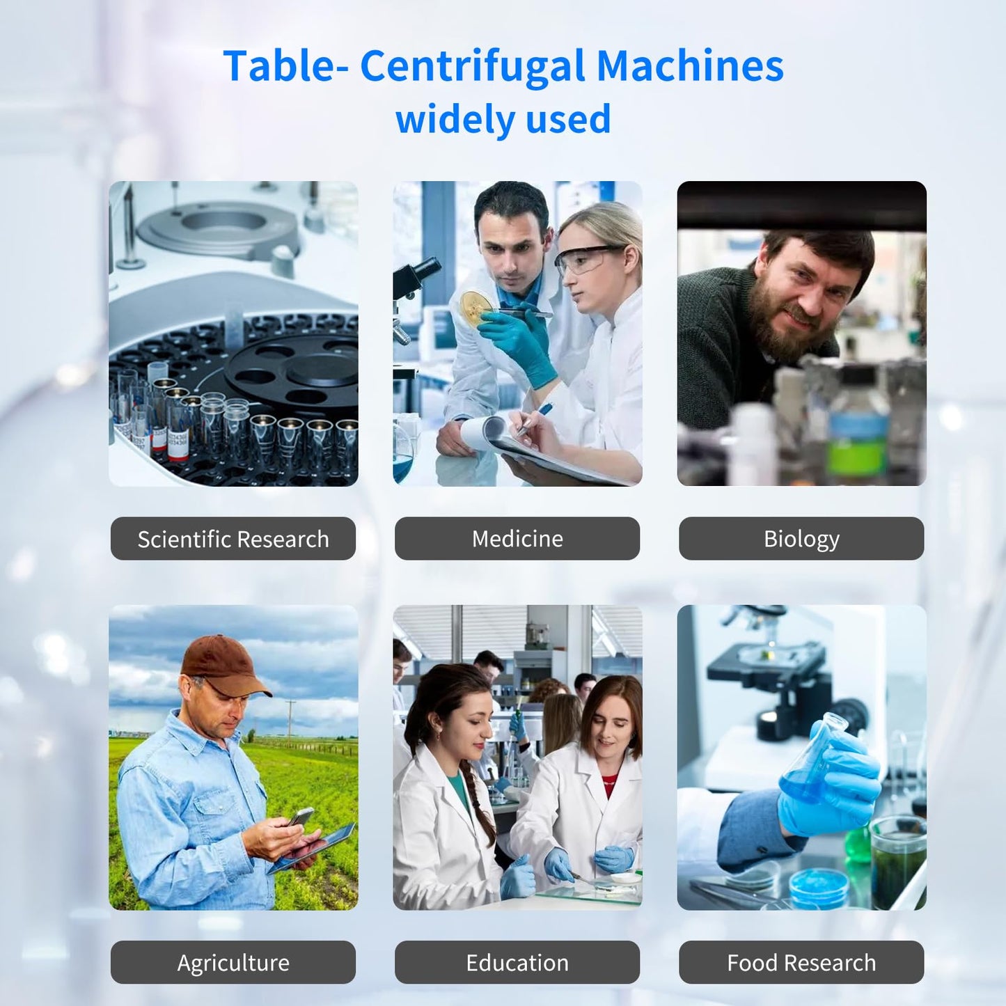 NANBEI Lab Benchtop Centrifuge Machine Capacity（18 x 10ml）