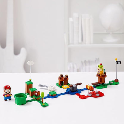 LEGO Super Mario Adventures with Mario Starter Course Set Buildable Toy Game Birthday Gift for Super Mario Bros. Fans and Kids Ages 6 and Up with Interactive Mario Figure and Bowser Jr. 71360