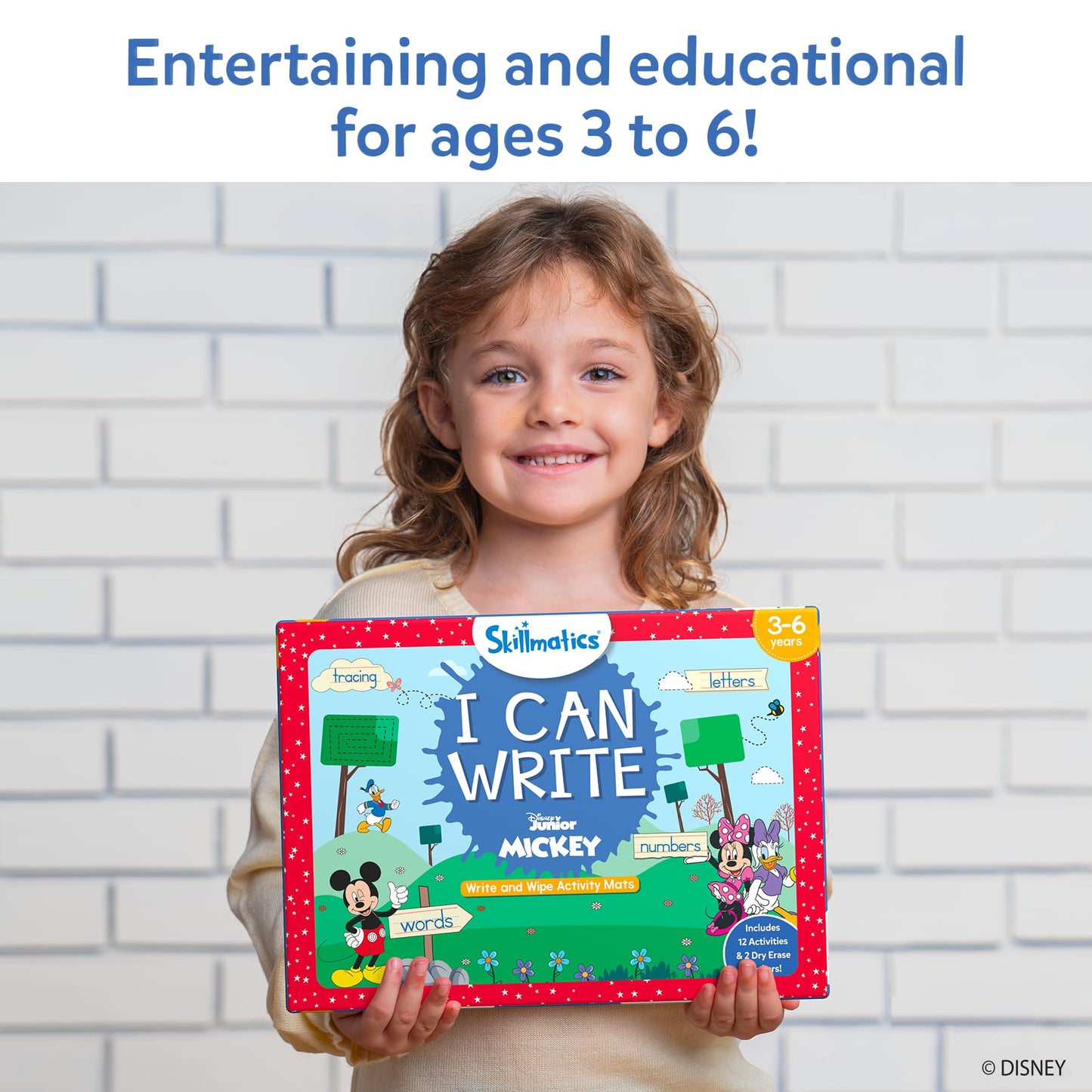 Skillmatics I Can Write Disney Junior Mickey Mouse - Reusable Preschool Learning Activities, Educational Toy and Game, Back to School Supplies, Gifts for Students, Kids, Toddlers Ages 3, 4, 5, 6
