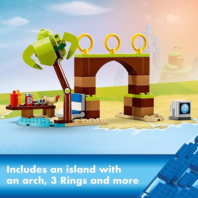 LEGO Sonic The Hedgehog: Tails’ Adventure Boat Interactive Toy Building Set Video Game Toy with Sonic Characters and Water Skis Gamer Gift for Boys and Girls Ages 8 and Up 76997