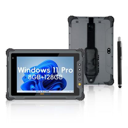 ONERugged Rugged Tablet M80J, 8 inch Windows 11 Pro Tablet, 8GB+128GB, Celeron N5100, IP65 Waterproof, MIL-STD-810H, 5000mAh, Industrial Outdoor Work PC w/ 8MP+5MP Camera (Gray) (Black)