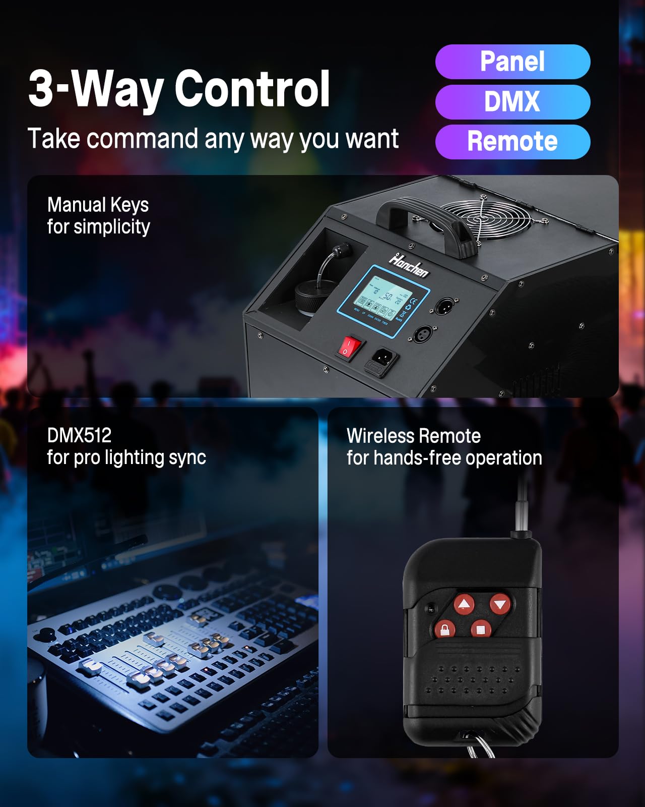 3000W Professional Low Lying Fog Machine with Upgraded Food-Safe PP Tank - Dual Nozzle, LCD Screen, DMX/Remote - Rustproof, Shockproof, Odorless Fog for Stage, Halloween, Events