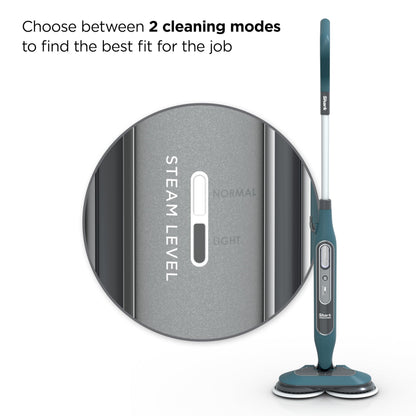 Shark Steam & Scrub All-in-One Scrubbing and Sanitizing Hard Floor Steam Mop, 2 Steam Modes, 2 Dirt Grip Soft Scrub Pads Included, XL Removable Water Tank, Swivel Steering, Teal, S8002BRN