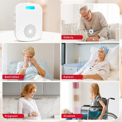 CallToU Caregiver Pager Wireless Call Button for Elderly/Senior,2026 New Version Pager with Vibration & Rechargeable,Nurse Alert System for Home Care Seniors