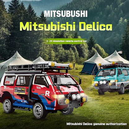 1:24 Scale RC Delica Van Model 2.4Ghz Full Proportional 2WD RC Model Vehicle with 130S Motor Remote Control Car for Adults &amp Hobbyists