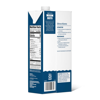 Amazon Grocery, Chicken Broth, 32 Oz (Previously Amazon Fresh, Packaging May Vary)