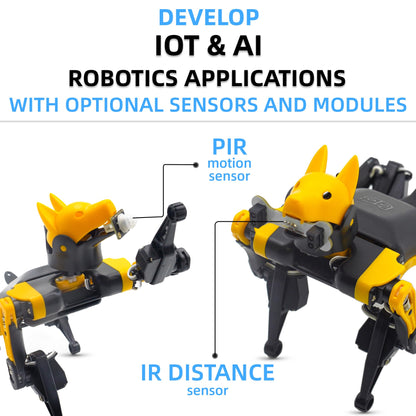 Petoi Programmable Robot Dog Bittle X V2 Alloy Servo (Pre-Assembled) | Coding Smart Robot Dog Kit, Voice Controlled, Quadruped Interactive Robot for Kids, Open Source, STEM & Robotics Education