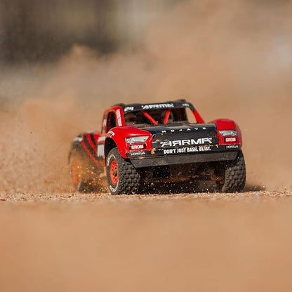 ARRMA RC Truck Mojave GROM 4x4 SMART Small Scale Desert Truck RTR (with Battery and Charger Included) Red/Black ARA2104T1