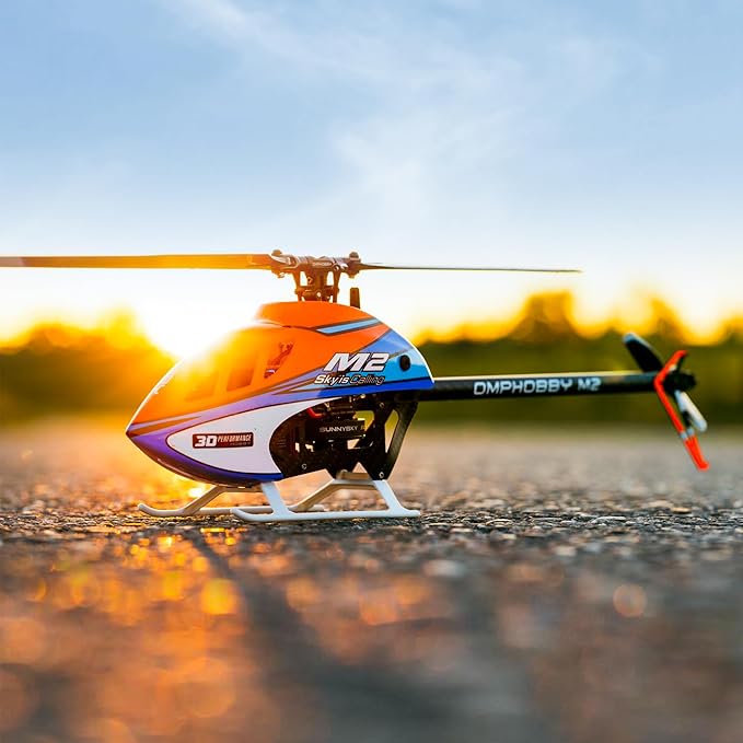 OMPHOBBY M2 V3 PRO RC Helicopter for Adults Support APP Tuning &amp Telemetry 6CH 3D Brushless Direct Drive Lightweight 320g OFS3 Flight Control 200-Class Mini Helicopter for Outdoor Orange PNP