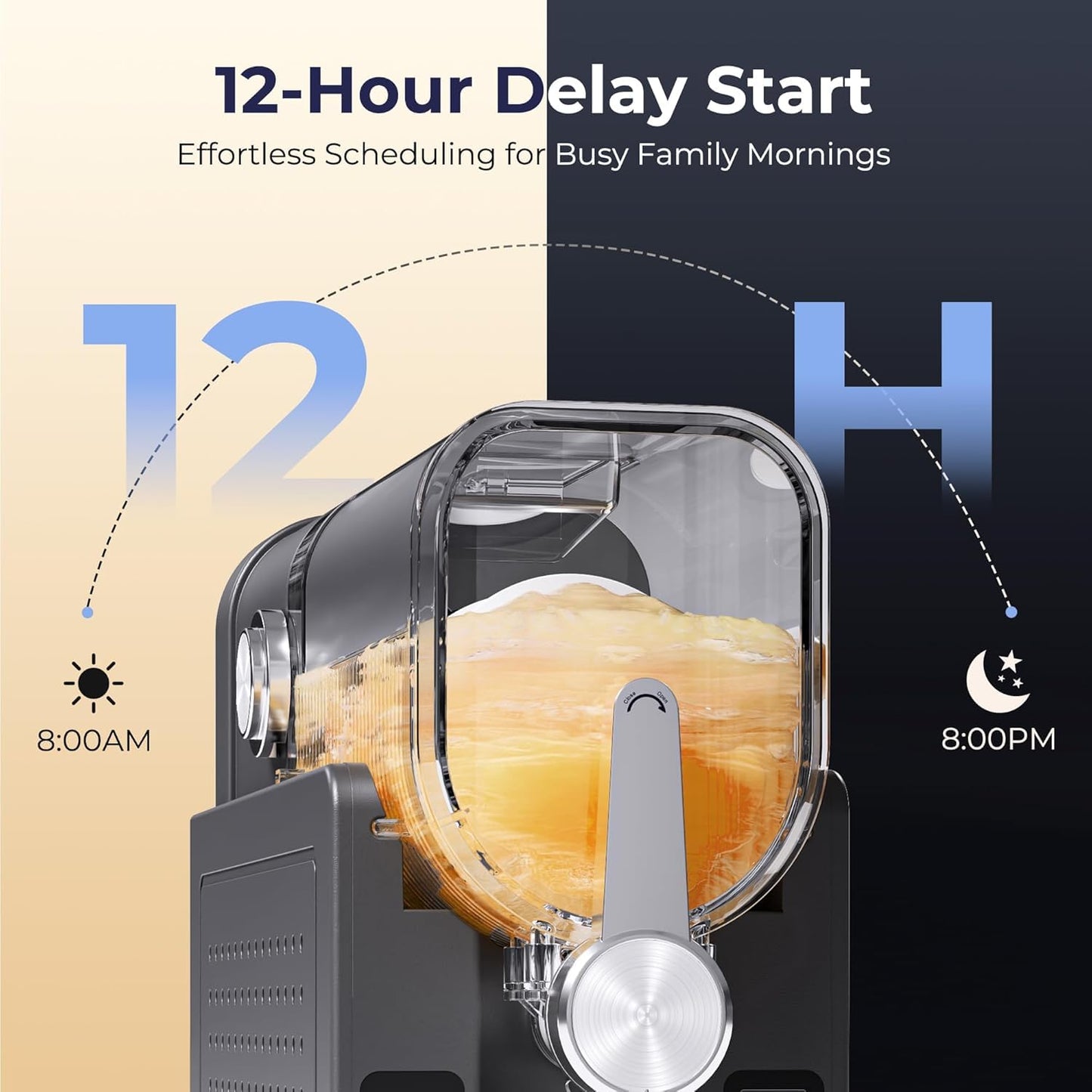 Slushie Machine, No Ice Needed Slushy Maker for Home, Real-Time Temp Display, Frozen Drink Maker with 6 Preset Programs for Ice Cream, Frappés, Milk Shake and More, Black, 1 Pack+3Modes