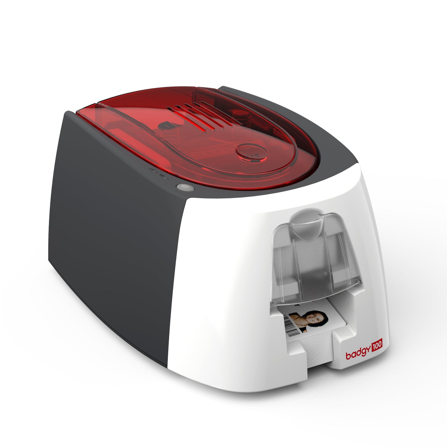 Badgy100 Plastic Card Printer with Badge Studio - ID Design Software for Full Color, Custom, Tamper Proof ID Badges in Seconds