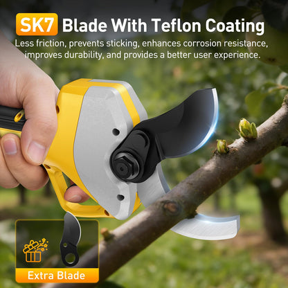 POIFL Professional Electric Pruning Shears Cordless 3.0'' Heavy Duty Electric Pruner with Brushless Motor 4000mAh Battery Electric Pruners Cordless Pruner for Branch, Fruit Plucking and Tree Trimming