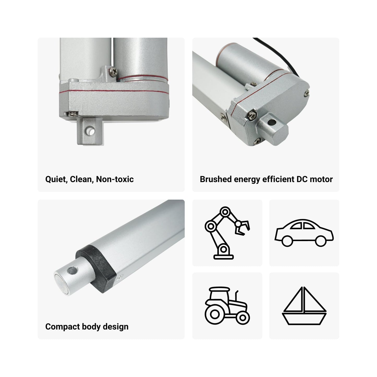 Progressive Automations 24V Mini Linear Electric Actuator - 1 inch, 50 lbs, Innovative Compact Design and Versatile Capabilities for Home and General Automation, Automotive, Manufacturing, PA-14