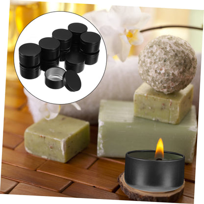 NUOBESTY 12pcs Metal Candle Tins Round Travel Containers for DIY Candles Solid Scented Aromatherapy Storage Portable and Lightweight for Travel Use