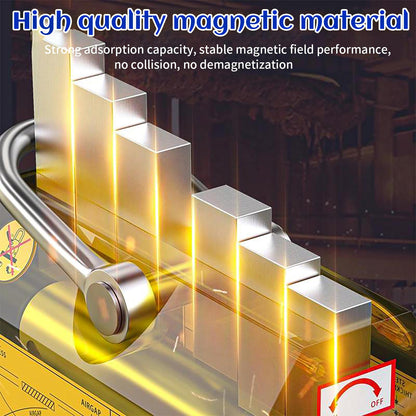 660 lb/300kg Magnetic Lifter, Permanent Magnetic Lifter with Release for Lifting Plate Steel, Board, Used in Shop Crane, Board, Hoist