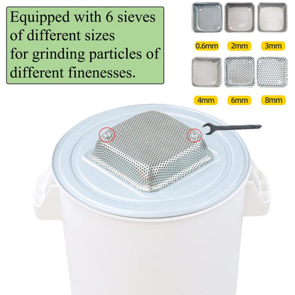 Grain Mill Grinder Agricultural Feed Grain Mill Grinder for Wheat Corn Soybean for Home Farm 6 Sizes Sieves (50L)