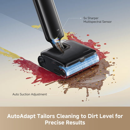 DREAME Aero Pro Steam Wet Dry Vacuum Mop, 392℉ Steam Cleaning, 28kPa Suction, 3.88in Ultra-Slim Vacuum Mop Combo, 0 Hair Tangle for Pet Owner, Heated Brush Wash, Hot Air Drying, Up to 70min Runtime