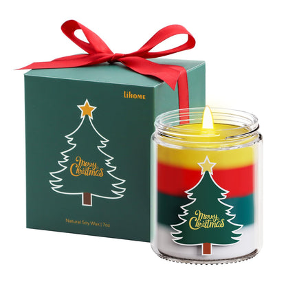 Christmas Candles - Christmas Gifts for Women, Aromatherapy Candle for Home Scented, Natural Soy Wax Vanilla Scented Candles