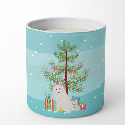 Caroline's Treasures CK3498CDL Danish Spitz Christmas Tree 10 oz Decorative Soy Candle Nature Soy Wax Essential Oil Home Decor Ideal for Bedroom Kitchen Bath Office Gift, 10 oz