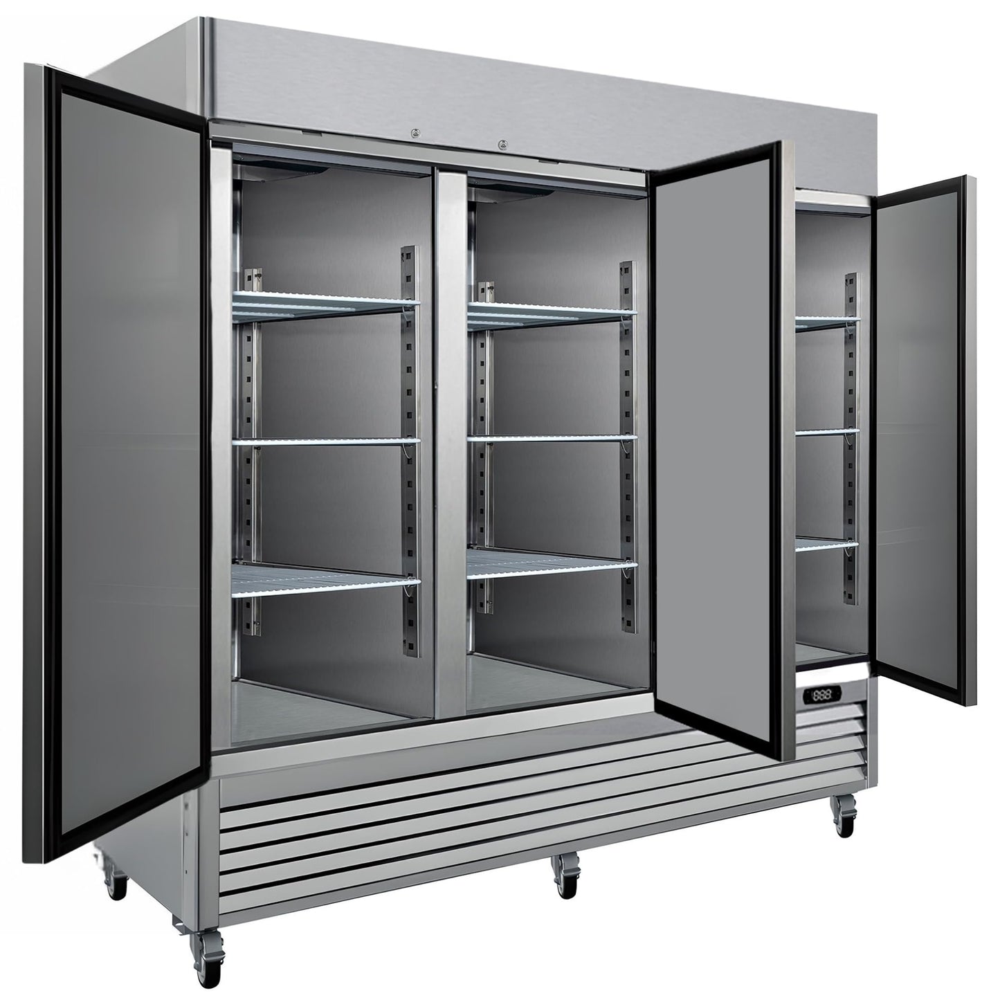 Kenmore 72 Cu.ft Commercial Freezer – Upright Convertible Refrigerator, Frost Free, Congelador For Restaurant, Industrial Use, Cafe, Shop, Buffet Station, Reach-In Full-Size, Stainless Steel