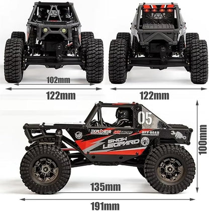 1/24 RC Crawler Car UDI RC UCX2405PRO 4wd Mini Climb Racing Brushless Motor 4 Wheel Steering 3 Speed Transmission RTR Toy (Black)