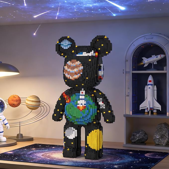 Fly The Space Bear Building Blocks (5800 PCS) 3D Micro Animal DIY Bear Building Blocks for Adults &amp Teenager Creative Toys Ideal Gift for Family &amp Friends