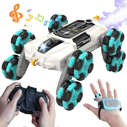 ATHLERIA Gesture Sensing Stunt Rc Cars 2.4Ghz 8Wd Rechargeable Racing Drift Double-Sided Car Hand Remote Control Crawler Toy for Boys 8 9 10 11 12 Year Old Christmas Birthday Party Present for Kids