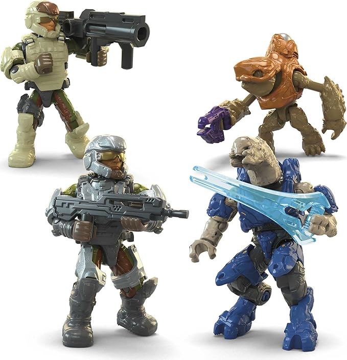 MEGA Halo Toy Building Sets Ghost of Requiem with 135 Pieces 4 Micro Action Figures and Accessories for Collectors