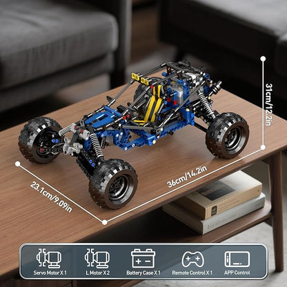 Mould King 18018 Off-Road RC Car Building Sets 515 Pieces Lightning Climbing Car with 2.4GHz Remote &amp APP Control High-Speed RC Buggy Bricks Toy for Boys &amp Adults Ages 8+