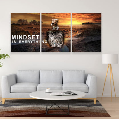 Inspirational Entrepreneur Quotes Office Wall Decor - 3 Pieces Wall Art for Living Room & Bedroom (36" W x 16''H)
