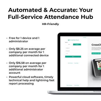 ANVIZ Time Clocks for Employees Small Business - Forever Free Cloud Software - FacePass 7 Pro Biometric Clock in and Out Machine - Support Door Access - Face + RFID + Pin Punching, FacePass 7 Pro