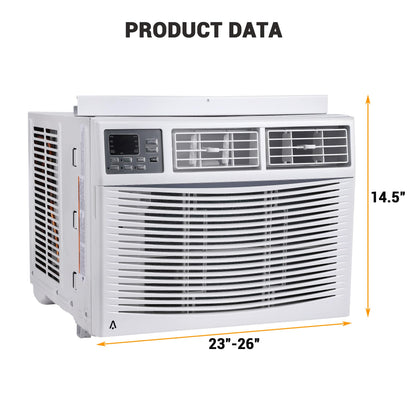 Window Air Conditioner, 10,000 BTU Compact AC Unit, Energy Saving Window AC, Smart AC with 3 Modes Cool Dry Fan Speed Control, Cools Up to 450 Sq.Ft,115v Mini Air Conditioner for Bedroom, Office, Home