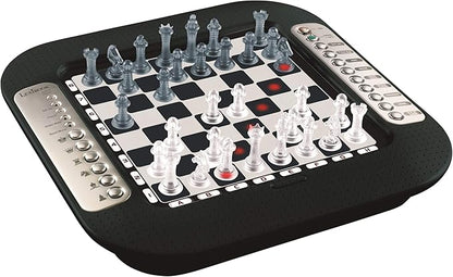 Lexibook Chessman® FX Electronic Chess Game with Tactile Keyboard and Light and Sound Effects 32 Pieces 64 Levels of Difficulty Family Board Game Black/Grey CG1335